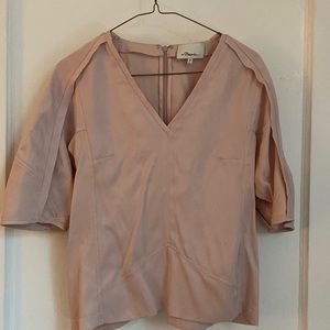 Phillip Lim blouse with tulip sleeves in faded pink